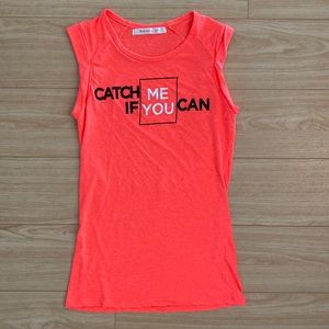 Bluenotes bright pink/orange workout tank top